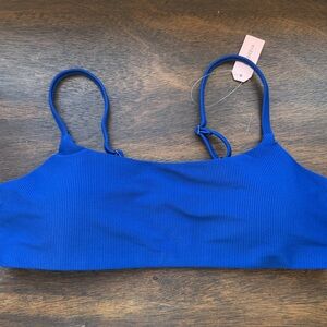 Women’s Ribbed Bikini Top - Royal Blue